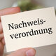 Nachweisverordnung,